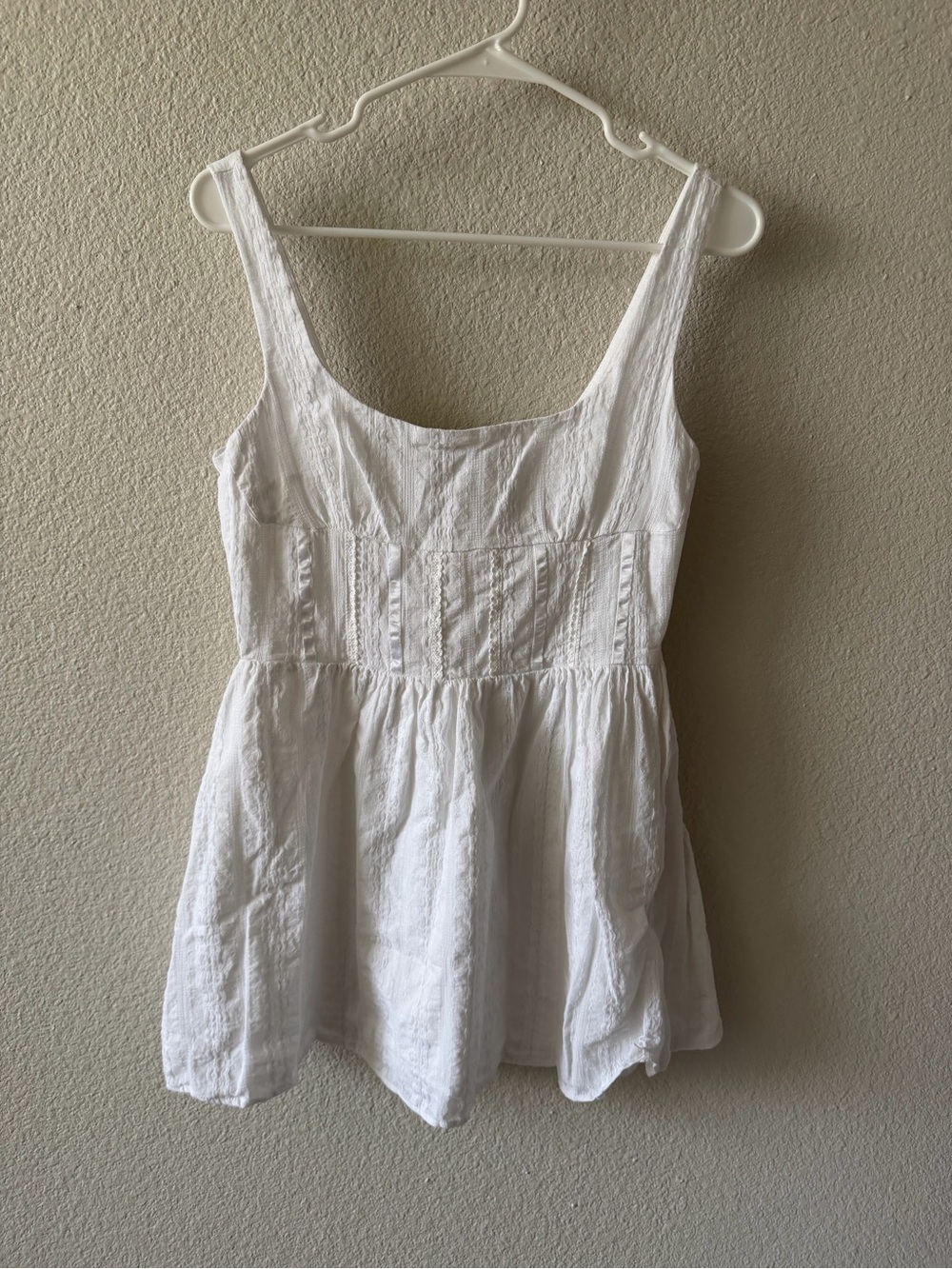 Princess Polly White Cotton Peplum Tank
